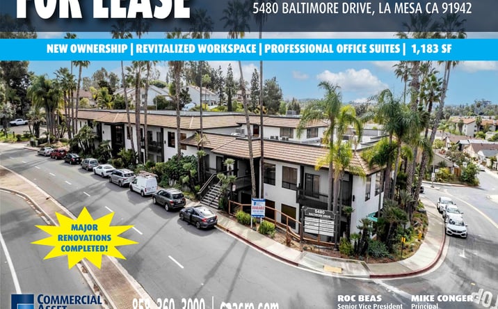Pictures of Office property located at 5480 Baltimore Drive, La Mesa, CA 91942 for lease - image #1