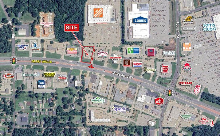 Pictures of Retail, Restaurant property located at 411 E Loop 281, Longview, TX 75605 for lease - image #1