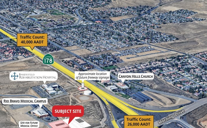 Pictures of Land property located at Morning Dr. & Hwy 178, Bakersfield, CA 93306 for lease - image #1
