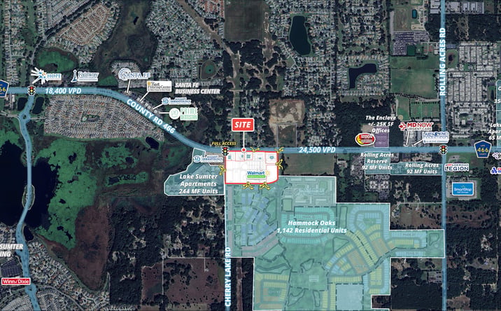 Pictures of Land property located at SEC County Rd 466 & Cherry Lake Rd, Lady Lake, FL 32159 for lease - image #1