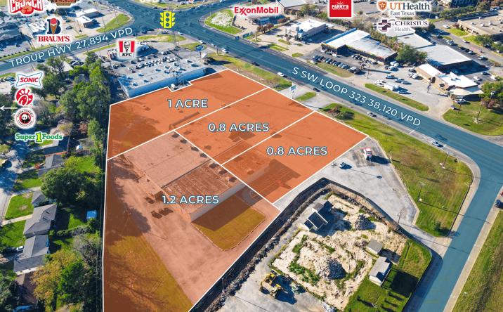 Pictures of Retail, Land, Restaurant property located at 2311 E SE Loop 323, Tyler, TX 75703 for lease - image #1