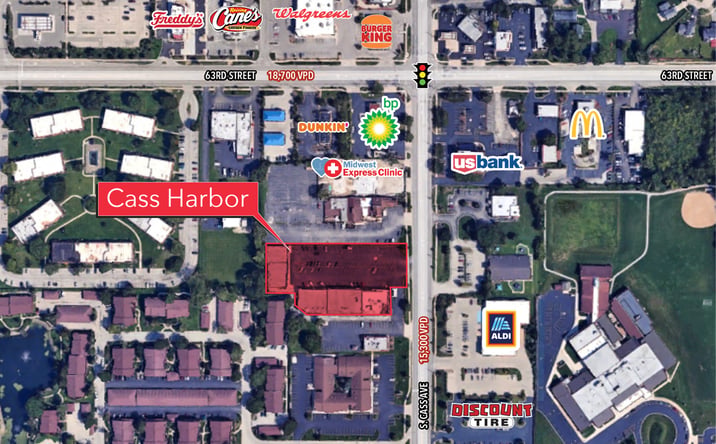 Pictures of Retail property located at 6344-6400 S Cass Ave, Westmont, IL 60559 for lease - image #1