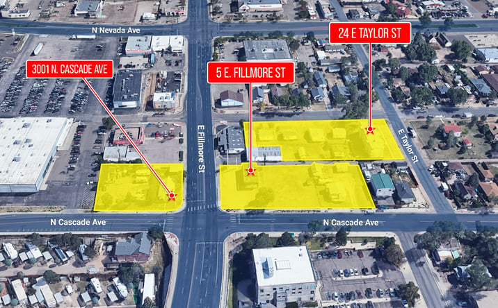 Pictures of Retail, Office, Restaurant property located at 5 E Fillmore St, Colorado Springs, CO 80907 for lease - image #1