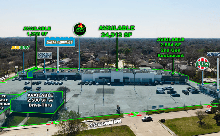 Pictures of Retail, Office, Restaurant property located at 5401 S Braeswood Blvd, Houston, TX 77096 for lease - image #1