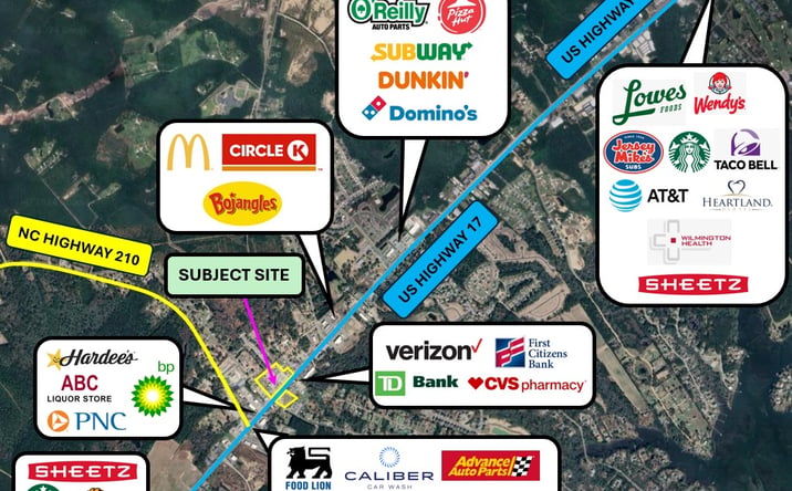 Pictures of Retail, Land, Restaurant property located at 14775 US-17, Hampstead, NC 28443 for lease - image #1