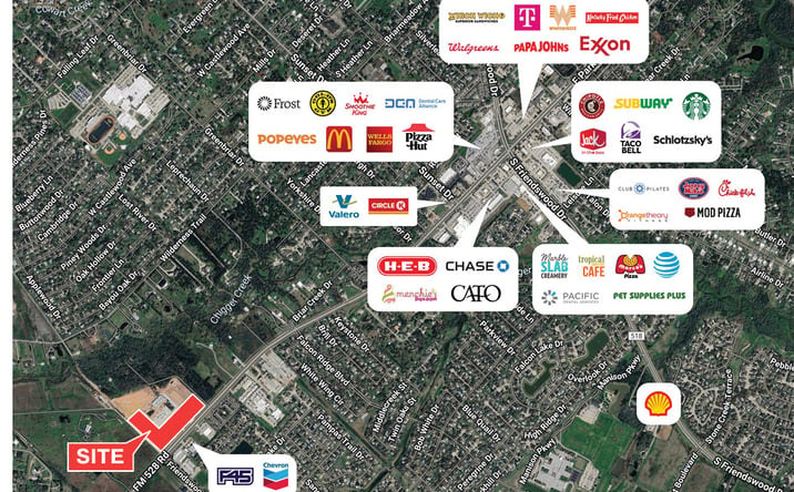 Pictures of Retail property located at Friendswood Pkwy & FM 528 Rd, Friendswood, TX 77546 for lease - image #1