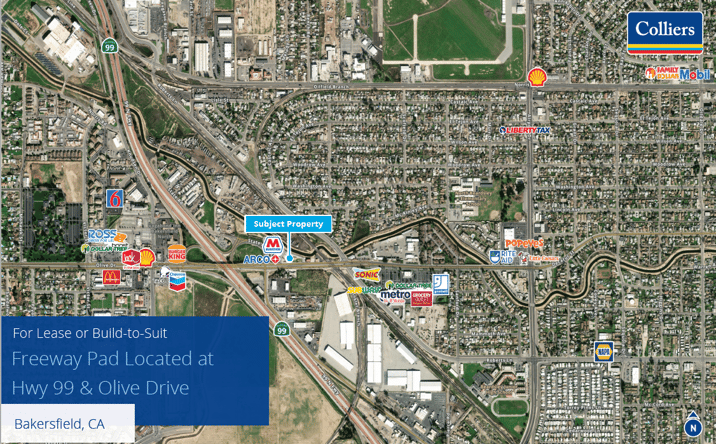 Pictures of Retail, Land property located at Olive Drive & Hwy 99, Bakersfield, CA 93308 for lease - image #1