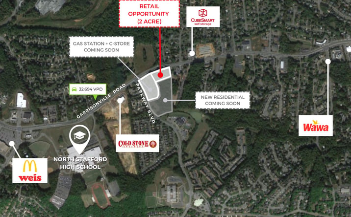Pictures of Land property located at 743 Garrisonville Rd, Stafford, VA 22554 for lease - image #1