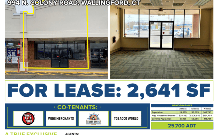 Pictures of Retail property located at 994 N Colony Rd, Wallingford, CT 06492 for lease - image #1