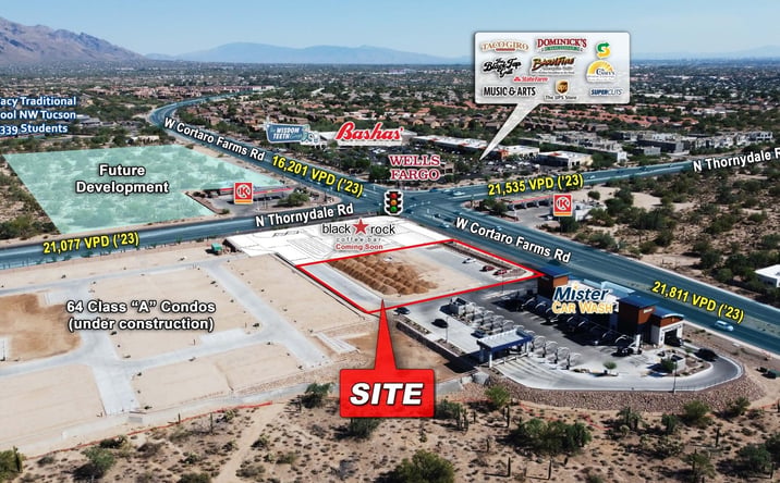 Pictures of Retail, Land property located at NWC Cortaro Farms Rd & Thornydale Rd, Tucson, AZ 85742 for lease - image #1