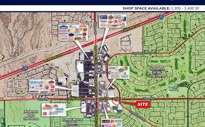 Pictures of Retail, Land property located at ESEC Yuma Road & Sundance Parkway, Buckeye, AZ 85326 for lease - image #1