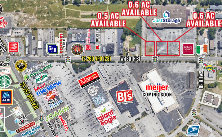 Pictures of Retail, Land, Restaurant property located at 7011 W 130th St, Parma Heights, OH 44130 for lease - image #1