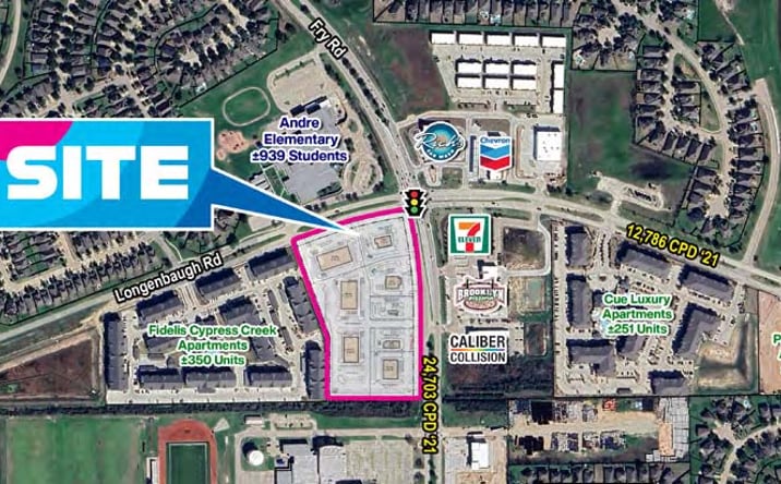 Pictures of Retail, Land property located at SWC Fry Rd & Longenbaugh Rd, Houston, TX 77433 for lease - image #1