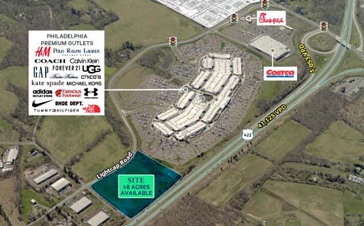 Pictures of Retail, Land property located at Lightcap Road & Possum Hollow Road, Pottstown, PA 19464 for lease - image #1
