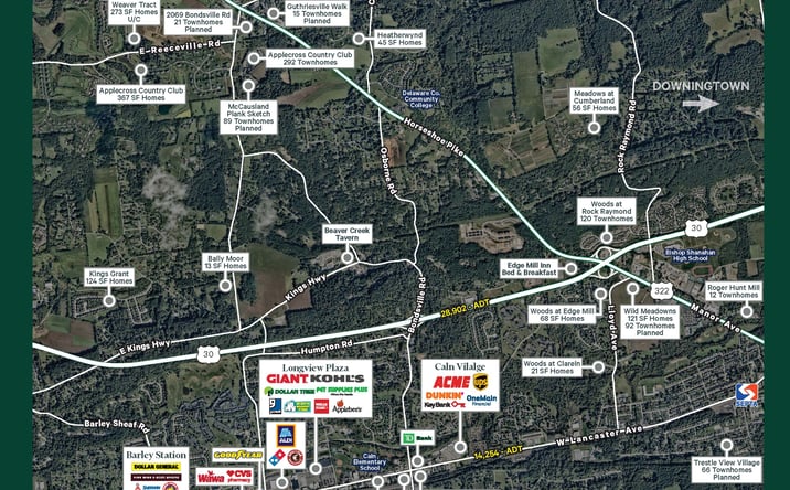 Pictures of Retail property located at Horseshoe Pike & N Guthriesville Rd, East Brandywine Township, East Brandywine, PA 19335 for lease - image #1