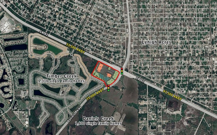 Pictures of Retail, Land property located at SWC Daniels Pkwy & SR 82, Miromar Lakes, FL 33913 for lease - image #1