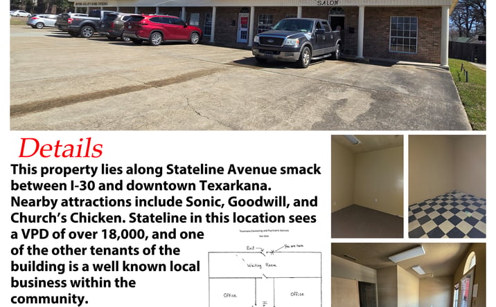 Pictures of Retail, Office property located at 2116 N State Line Ave, Texarkana, AR 71854 for lease - image #1