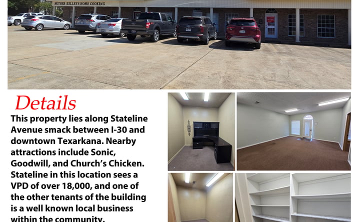 Pictures of Retail, Office property located at 2118 N State Line Ave, Texarkana, AR 71854 for lease - image #1