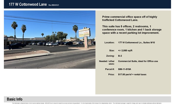 Pictures of Office property located at 177 W Cottonwood Ln, Casa Grande, AZ 85122 for lease - image #1