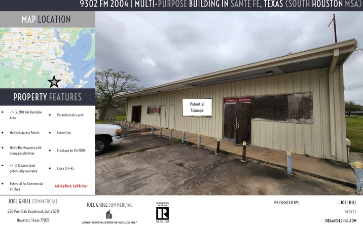 Pictures of Retail, Office, Industrial property located at 9302 FM 2004, Santa Fe, TX 77510 for lease - image #1