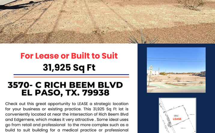 Pictures of Land property located at Rich Beem Blvd, El Paso, TX 79938 for lease - image #1
