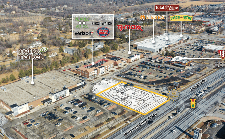 Pictures of Retail property located at 17630 W Bluemound Rd, Brookfield, WI 53045 for lease - image #1