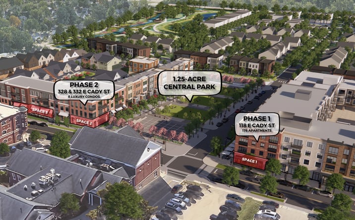 Pictures of Retail property located at 118, 328, 332 E Cady Street, Northville, MI 48167 for lease - image #1