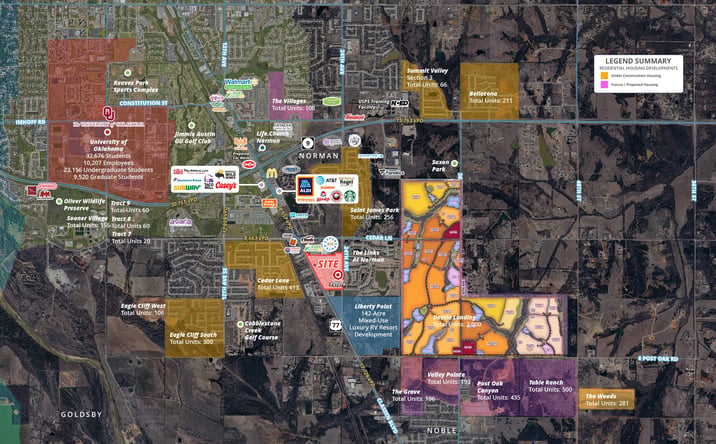 Pictures of Land property located at Classen Blvd and Cedar Lane Rd, Norman, OK 73071 for lease - image #1
