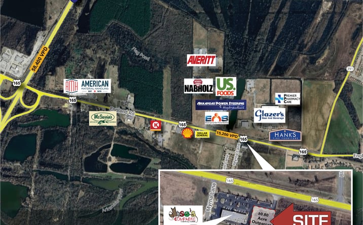 Pictures of Retail, Land, Restaurant property located at 11100 U.S. 165, North Little Rock, AR 72117 for lease - image #1