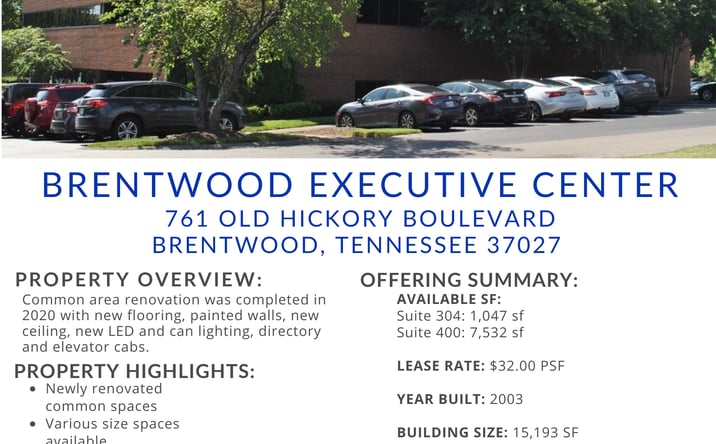 Pictures of Office property located at 761 Old Hickory Blvd, Brentwood, TN 37027 for lease - image #1