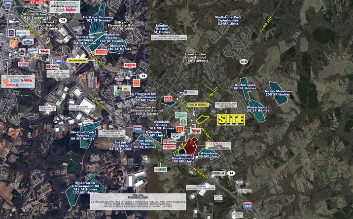 Pictures of Retail, Land property located at 407 S Main St, Fountain Inn, SC 29644 for lease - image #1
