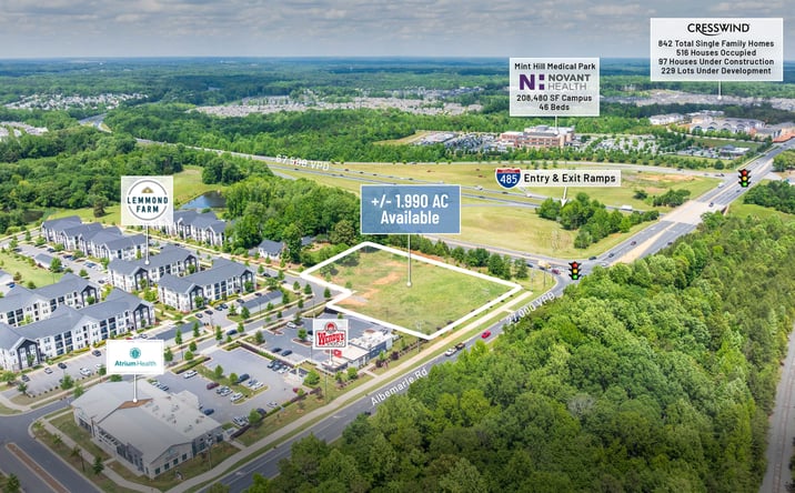 Pictures of Retail, Office, Restaurant property located at Albemarle Road at I-485, Charlotte, NC 28227 for lease - image #1