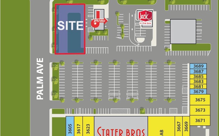 Pictures of Retail, Land, Restaurant property located at 3601 E Highland Ave, Highland, CA 92346 for lease - image #1