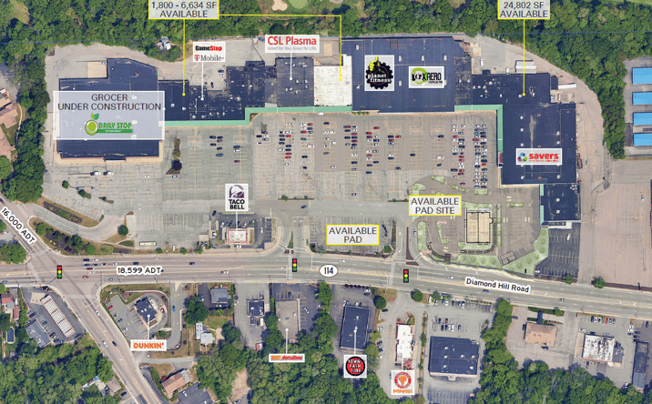 Pictures of Retail property located at 1500 Diamond Hill Rd, Woonsocket, RI 02895 for lease - image #1