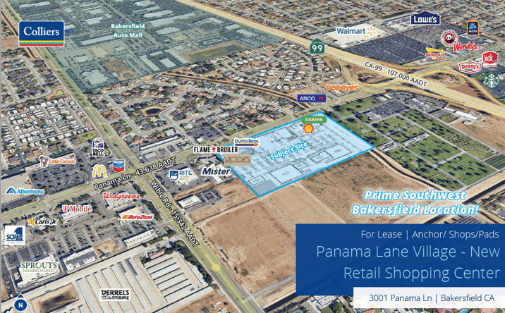 Pictures of Retail, Land property located at 3001 Panama Ln, Bakersfield, CA 93313 for lease - image #1