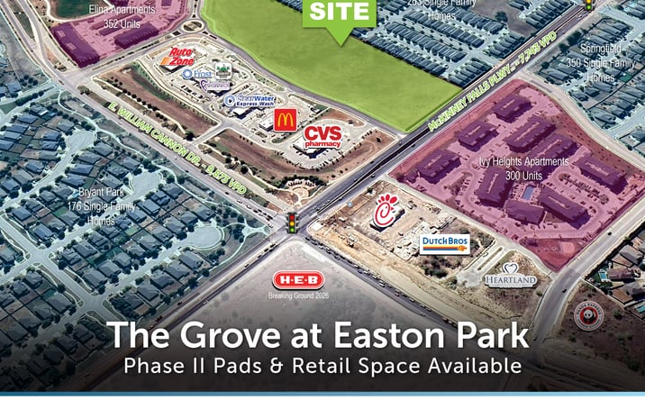 Pictures of Retail, Land property located at The Grove at Easton Park, Austin, TX 78704 for lease - image #1