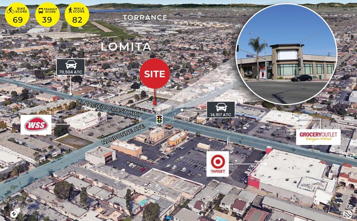 Pictures of Retail property located at 2201 Pacific Coast Hwy, Lomita, CA 90717 for lease - image #1