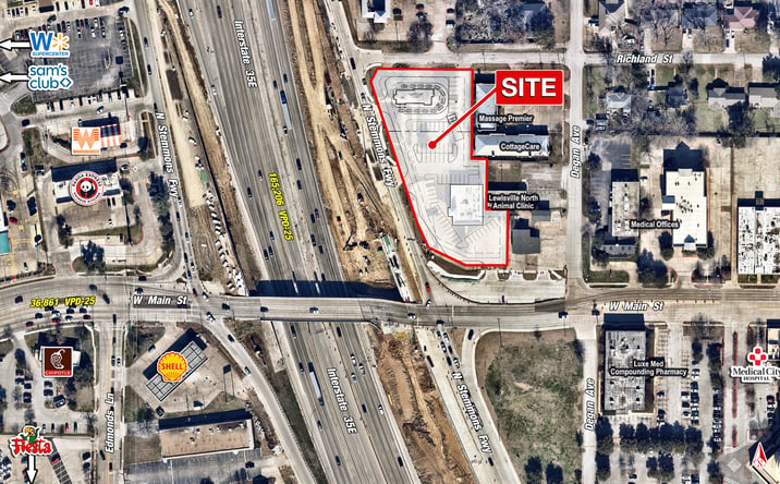 Pictures of Retail, Land property located at 647 W Main St, Lewisville, TX 75057 for lease - image #1
