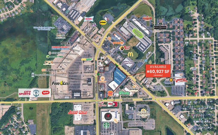 Pictures of Retail property located at 1693 Plainfield Rd, Crest Hill, IL 60403 for lease - image #1