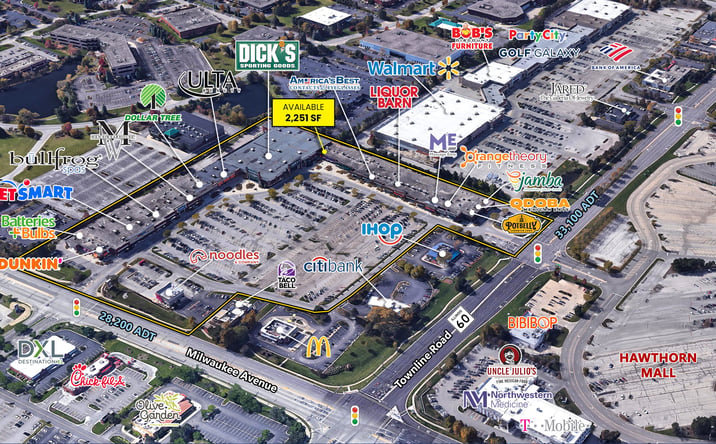 Pictures of Retail property located at 700 N Milwaukee Ave, Vernon Hills, IL 60061 for lease - image #1