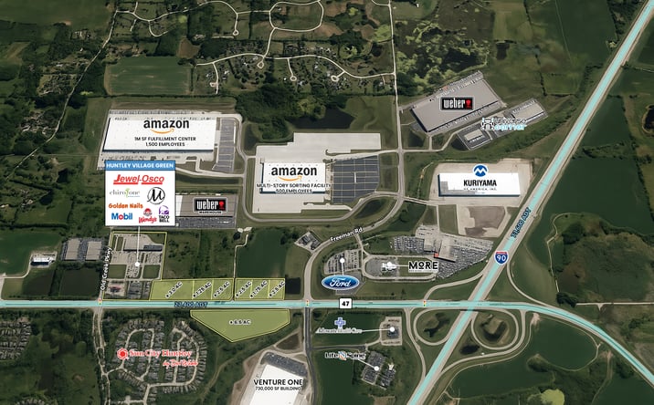 Pictures of Retail property located at 13304 Village Green Dr, Huntley, IL 60142 for lease - image #1