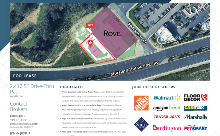 Pictures of Retail property located at 40727 Murrieta Hot Springs Rd, Murrieta, CA 92562 for lease - image #1