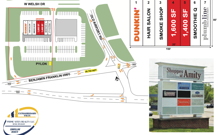 Pictures of Retail, Office, Restaurant property located at 955 Benjamin Franklin Hwy, Douglassville, PA 19518 for lease - image #1