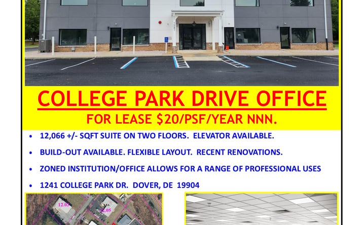 Pictures of Retail, Office property located at 1241 College Park Dr, Dover, DE 19904 for lease - image #1