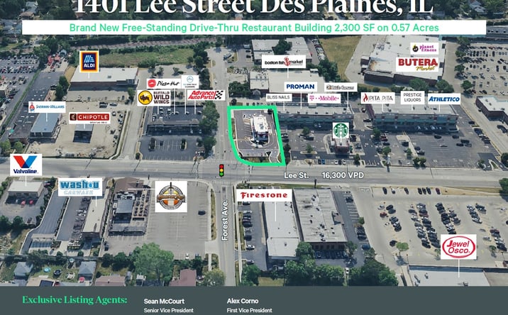 Pictures of Retail property located at 1401 Lee St, Des Plaines, IL 60018 for lease - image #1