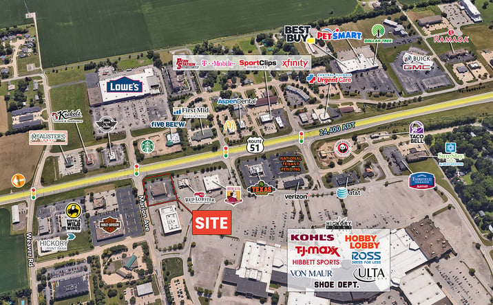 Pictures of Retail property located at 987 US-51, Forsyth, IL 62535 for lease - image #1