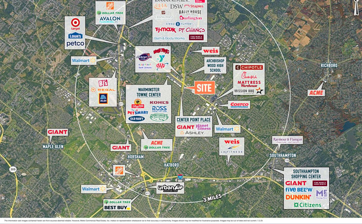 Pictures of Retail property located at 599 - 603 York Rd, Warminster, PA 18974 for lease - image #1