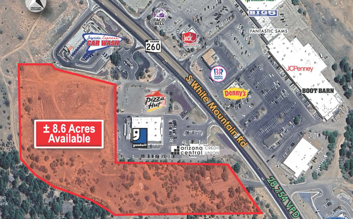 Pictures of Land property located at 4480 S White Mountain Rd, Show Low, AZ 85901 for lease - image #1