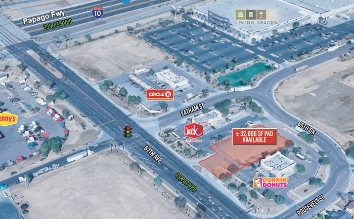 Pictures of Retail, Land property located at S/SEC I-10 & 67th Avenue, Phoenix, AZ 85043 for lease - image #1