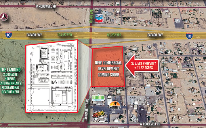 Pictures of Retail, Land property located at SEC Jackrabbit Trail & I-10, Buckeye, AZ 85326 for lease - image #1